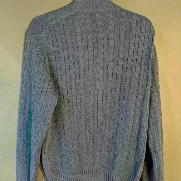 Izod sweater 3/4 zip cable knit periwinkle blue. Men's size small. - Picture 6 of 6